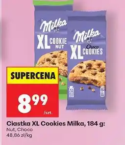Biedronka Ciastka XL Cookies Milka, 184 g oferta