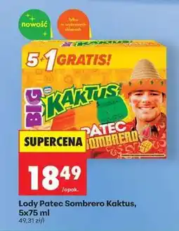 Biedronka Lody Patec Sombrero Kaktus, 5x75 ml oferta