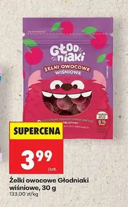 Biedronka Żelki owocowe Głodniaki wiśniowe, 30 g oferta