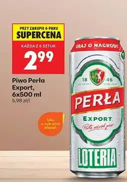 Biedronka Piwo Perła Export, 6x500 ml oferta