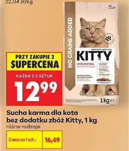 Biedronka Sucha karma dla kota bez dodatku zbóż Kitty, 1 kg oferta