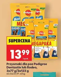 Biedronka Przysmaki dla psa Pedigree Dentastix lub Rodeo, 3x77 g/3x123 g oferta
