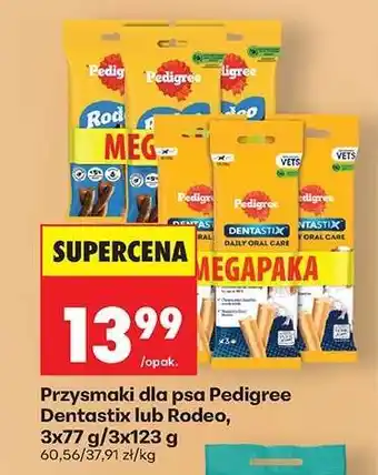 Biedronka Przysmaki dla psa Pedigree Dentastix lub Rodeo, 3x77 g/3x123 g oferta