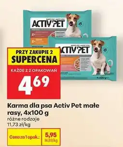 Biedronka Karma dla psa Activ Pet małe rasy, 4x100 g oferta