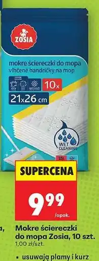 Biedronka Mokre ściereczki do mopa Zosia, 10 szt oferta
