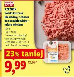 Lidl Polski kurczak Biesiadny, mięso mielone oferta
