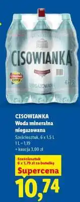 Lidl CISOWIANKA Woda mineralna niegazowana oferta