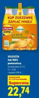 Lidl Solevita Sok 100% pomarańcza oferta