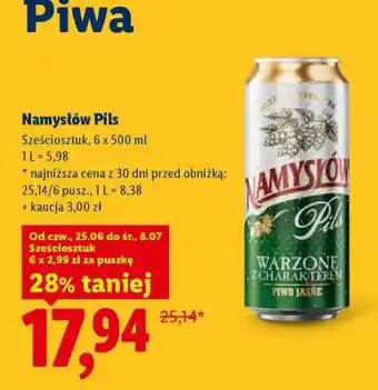 Lidl Namysłów Pils oferta