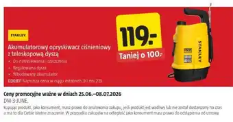STANLEY Akumulatorowy opryskiwacz ciśnieniowy z teleskopową dyszą