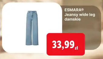 Lidl Esmara Jeansy wide leg damskie oferta
