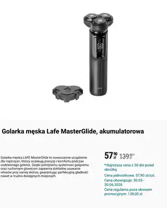Golarka męska Lafe MasterGlide, akumulatorowa