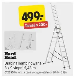 Jula Hard Head Drabina kombinowana 3 x 9 stopni 5,43 m oferta
