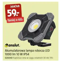Jula Akumulatorowa lampa robocza LED Anslut 1000 lm 10 W IP54 oferta
