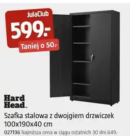 Jula Hard Head Szafka stalowa z dwojgiem drzwiczek 100x190x40 cm oferta