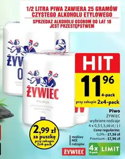 Intermarche Piwo Żywiec wybrane rodzaje oferta