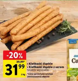 Intermarche Kiełbaski śląskie / Kiełbaski śląskie z serem SKARBY WĘDZARNI oferta