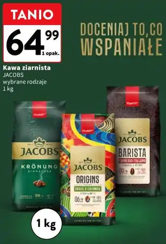 Intermarche Kawa ziarnista JACOBS wybrane rodzaje oferta