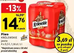 Intermarche Piwo KRÓLEWSKIE jasne oferta