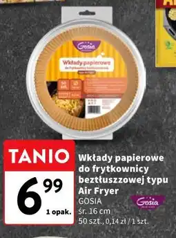 Intermarche Gosia Wkłady papierowe do frytkownicy beztłuszczowej typu Air Fryer śr. 16 cm oferta