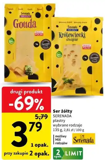 Intermarche Ser żółty Serenada plastry oferta