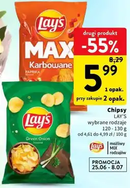 Intermarche Chipsy Lay's wybrane rodzaje oferta