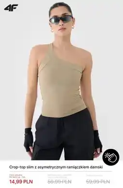 4F Crop-top slim z asymetrycznym ramiączkiem damski 4F oferta