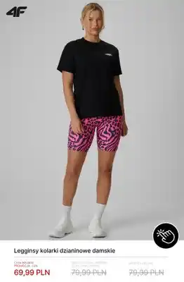 Legginsy kolarki dzianinowe damskie 4F