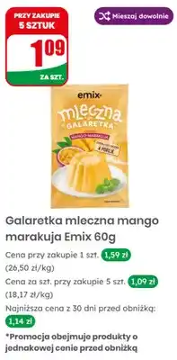 Dino Galaretka mleczna mango marakuja Emix oferta