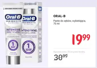 Rossmann Pasta do zębów wybielająca Oral-B Pro 3D White Clinical Intensive Whitening oferta