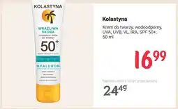 Rossmann Krem do twarzy ochronny Kolastyna SPF 50+ oferta
