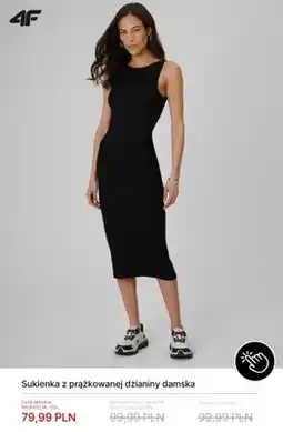 4F Sukienka z prążkowanej dzianiny damska 4F oferta