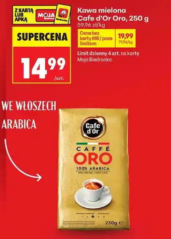 Biedronka Kawa mielona Cafe d'Or oferta