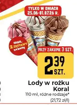 Społem Częstochowa Lody w rożku Koral oferta