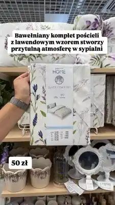 Pepco Bawełniany komplet pościeli Pepco Home z lawendowym wzorem oferta