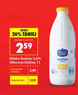 Biedronka Mleko Mleczna Dolina oferta