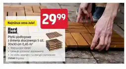 Jula Płytki podłogowe z drewna akacjowego Hard Head 5-pak oferta