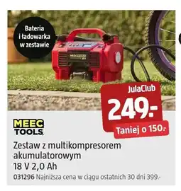 Jula Zestaw z multikompresorem akumulatorowym Meec Tools oferta