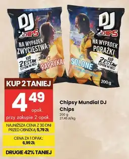 Delikatesy Centrum Chipsy Mundial DJ Chips papryka oferta
