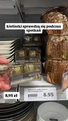 Action Kieliszki do wódki młotkowane złote ze stali nierdzewnej oferta