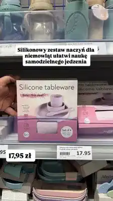 Action Silikonowy zestaw naczyń dla niemowląt oferta