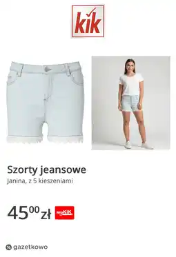 KiK Szorty jeansowe Janina oferta