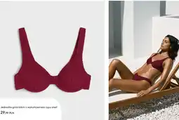 Sinsay Jednolita góra bikini z wykończeniem typu shell oferta