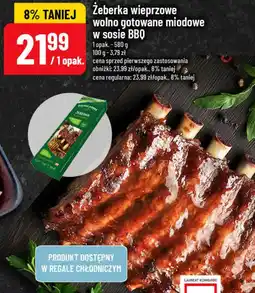 Polomarket Żeberka wieprzowe wolno gotowane miodowe w sosie BBQ oferta