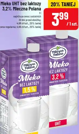 Polomarket Mleko UHT bez laktozy 3,2% Mleczna Polana oferta