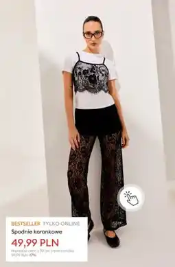 Sinsay Spodnie koronkowe oferta
