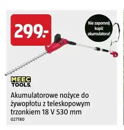 Jula Akumulatorowe nożyce do żywopłotu z teleskopowym trzonkiem Meec Tools oferta