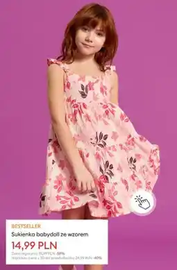 Sinsay Sukienka babydoll ze wzorem oferta