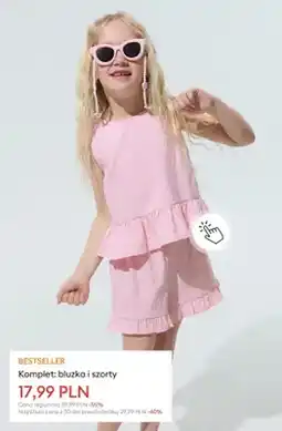Sinsay Komplet bluzka i szorty oferta
