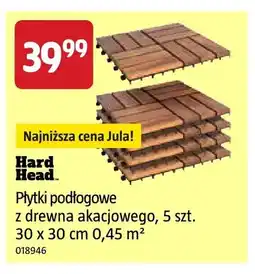 Jula Płytki podłogowe z drewna akacjowego Hard Head oferta
